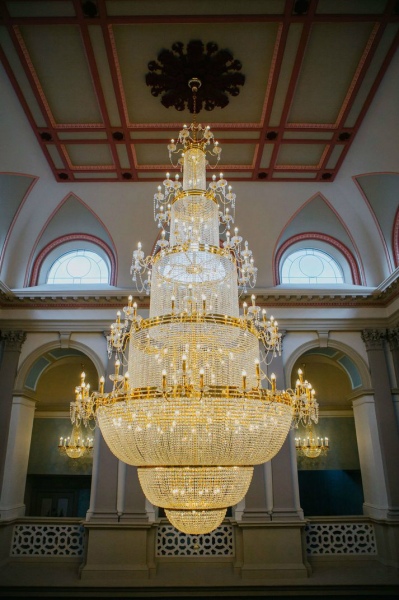chandelier in Rockhill house Donegal